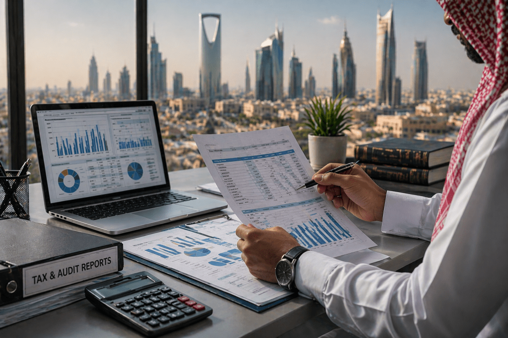 مراجعة وتدقيق الحسابات في السعودية: الدليل الشامل للامتثال المالي والضريبي